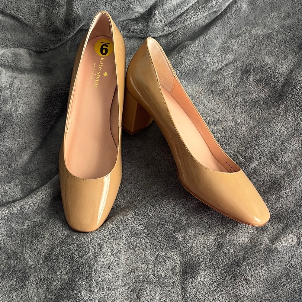 Kate Spade Beige Patent Leather Heels
